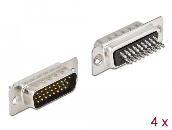 DeLOCK 66706 kabelsamler D-Sub HD 26 pin Sort, Sølv