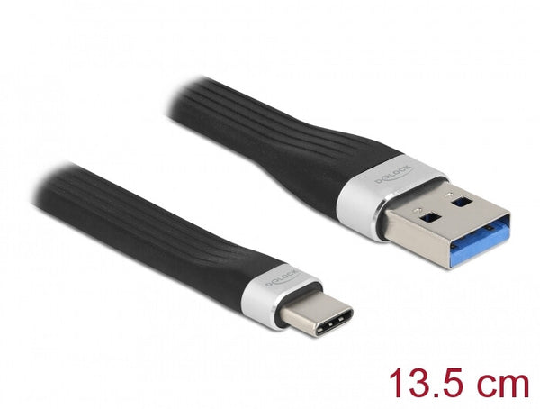 DeLOCK 85771 USB-kabel USB 3.2 Gen 1 (3.1 Gen 1) 0,135 m USB A USB C 5 Gbit/sek. Sort