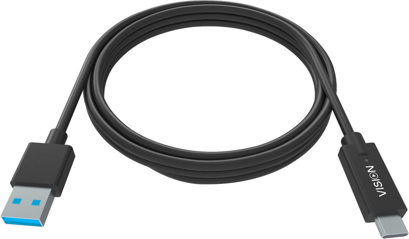 Vision TC 2MUSBCA/BL USB-kabel USB 3.2 Gen 1 (3.1 Gen 1) 2 m USB A USB C 0,48 Gbit/sek. Sort