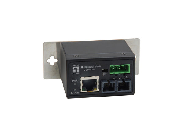 LevelOne IEC-4002 netværksomformer til medie 100 Mbit/s Multitilstand Sort