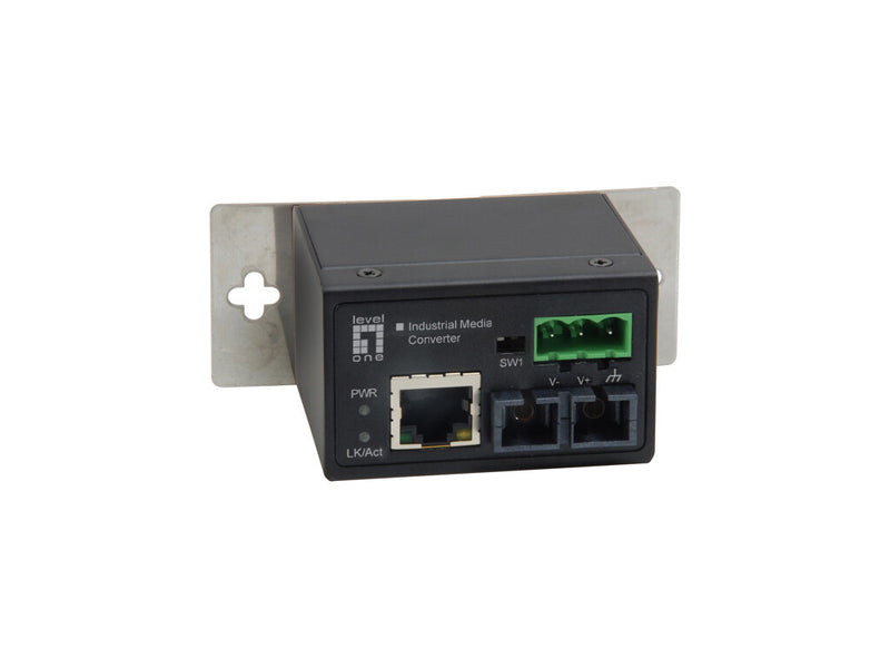 LevelOne IEC-4002 netværksomformer til medie 100 Mbit/s Multitilstand Sort