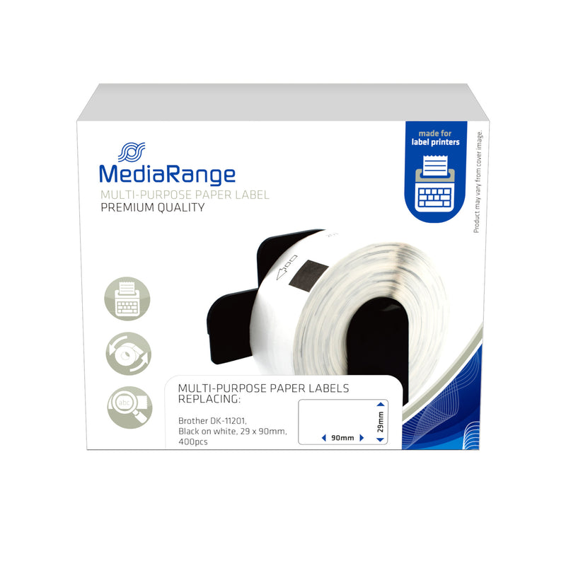 MediaRange Etiketter Hvid
