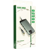 Inter-Tech GDC-802 Ledningsført USB 3.2 Gen 1 (3.1 Gen 1) Type-C Grå