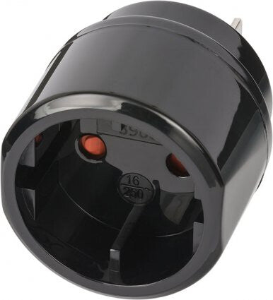 Brennenstuhl 1508450 strømstik adapter Type C (eurostik) Type A Sort