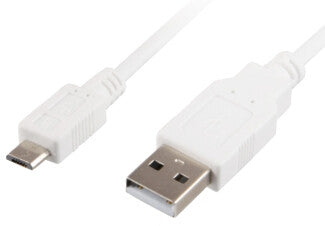 Sharkoon 1.5m, Micro-USB2.0-B/USB2.0-A USB-kabel 1,5 m USB A Micro-USB B 0,48 Gbit/sek. Hvid