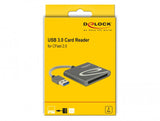 DeLOCK 91525 kortlæser USB 3.2 Gen 1 (3.1 Gen 1) Grå