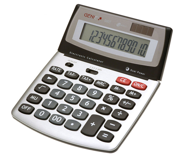 Genie 560 T regnemaskine Desktop Skærm Sort, Sølv