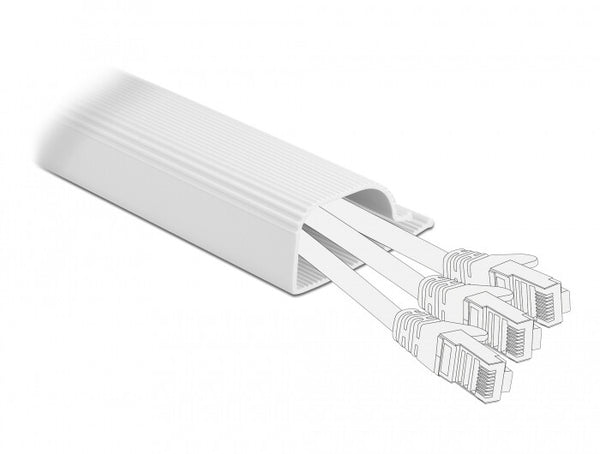DeLOCK 20885 kabelorganisator Skrivebord Kabelkanal Hvid 2 stk