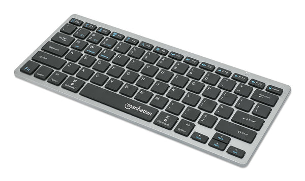Manhattan 180559 tastatur Kontor RF trådløs + Bluetooth QWERTZ Tysk Sort, Grå