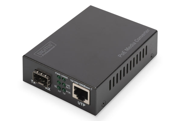 Digitus DN-82140 netværksomformer til medie 1000 Mbit/s Sort