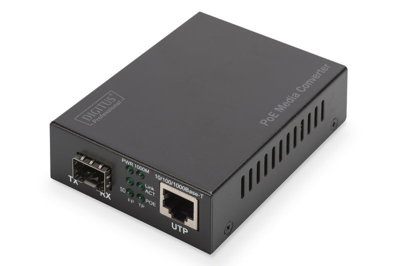 Digitus DN-82140 netværksomformer til medie 1000 Mbit/s Sort