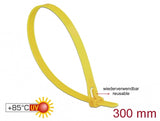 DeLOCK 18761 kabelsamler Udløselig kabelbinder Nylon Gul 100 stk