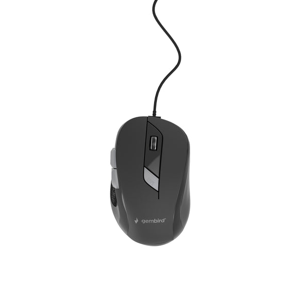 Gembird -6B-01 mus Kontor Ambidextrous USB Type-A Optisk 1600 dpi