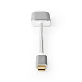 Nedis CCTB64580AL02 videokabel adapter 0,2 m USB Type-C Mini DisplayPort Sølv