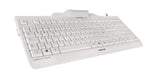 CHERRY KC 1000 SC tastatur Universel USB AZERTY Belgisk Hvid