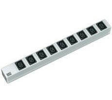 Bachmann 333.539 strømforsyningsenhed (PDU) 9 AC stikkontakt(er) 1U Sort, Grå, Sølv