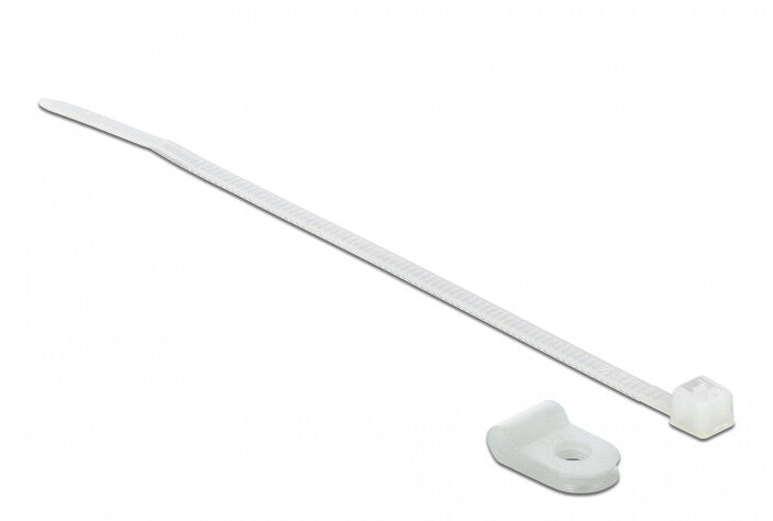 DeLOCK 18859 kabelsamler Gevindmonteret kabelbinder Nylon Hvid 10 stk
