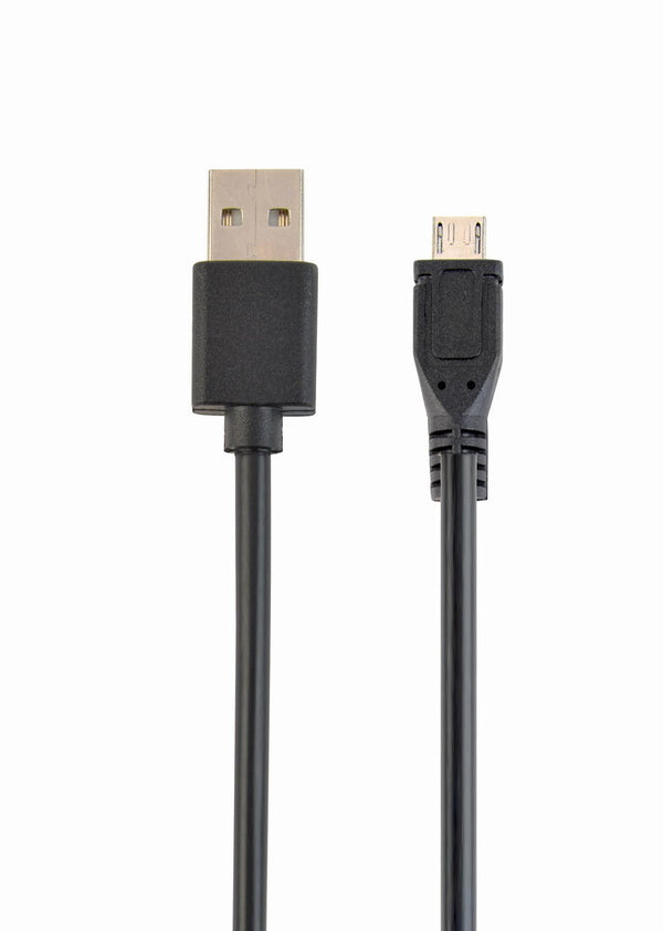 Gembird CC-MUSB2D-1M USB-kabel USB 2.0 USB A Micro-USB A Sort