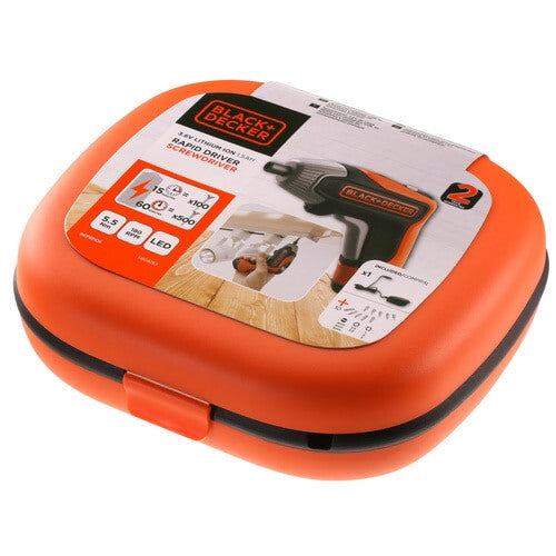 Black & Decker BCF611CK-QW elektrisk skruetrækker & slagbor 180 rpm Sort, Orange