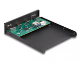 DeLOCK 64155 drive bay panel 8,89 cm (3.5") I/O panel med porte Sort