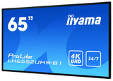 iiyama LH6552UHS-B1 skilte display Digital fladpaneldisplay 163,8 cm (64.5") IPS 500 cd/m² 4K Ultra HD Sort Indbygget processer Android 8.0 24/7
