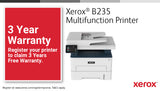 Xerox B235, A4, 34 ppm trådløs dupleks kopi/print/scan/fax PS3 PCL5e/6, ADF, 2 magasiner, i alt 251 ark
