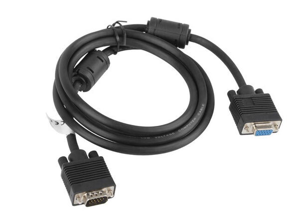 Lanberg CA-VGAC-10CC-0018-B+ VGA kabel 1,8 m VGA (D-Sub) Sort