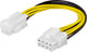 Deltaco Adapter cable 4-pin ATX12V to 8-pin EPS12V 10cm