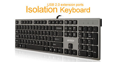 A4Tech KV-300H tastatur Universel USB Grå