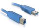 DeLOCK Cable USB3.0 A-B male/male 1m USB-kabel USB A USB B 5 Gbit/sek. Blå