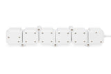 Digitus DA-70620 stikdåse 1,6 m 4 AC stikkontakt(er) Indendørs Sort, Hvid
