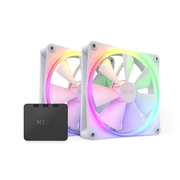 NZXT F140 RGB TWIN Computerkabinet, Processor Ventilator 14 cm Hvid 2 stk