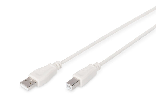 Digitus AK-300105-018-E USB-kabel USB 2.0 1,8 m USB A USB B 0,48 Gbit/sek. Beige