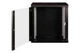 Digitus DN-19 12-U-SW stativ 12U Vægmonteret stativ Sort