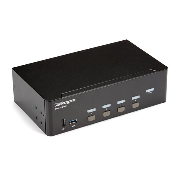 StarTech.com SV431DHD4KU KVM Switch Stativ-montering Sort