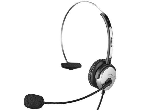 Sandberg 326-14 hovedtelefoner/headset Ledningsført Kontor/Callcenter USB Type-A Sort, Sølv
