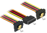 DeLOCK 60145 SATA-kabel 0,15 m SATA 15-stik Sort, Orange, Rød, Gul