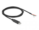 DeLOCK 90428 serielkabel Sort 2 m USB 2.0 RS-232