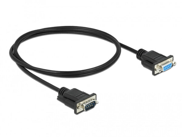 DeLOCK 86601 serielkabel Sort 1 m RS-232 Sub-D9