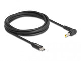 DeLOCK 87980 el-ledning Sort 1,5 m USB C 5.5 x 3.0 mm