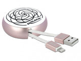 DeLOCK 85817 Lightning kabel 0,92 m Lyserød, Hvid