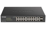 D-Link DGS-1100-18PV2 netværksswitch Administreret L2 Gigabit Ethernet (10/100/1000) Strøm over Ethernet (PoE) 1U Sort