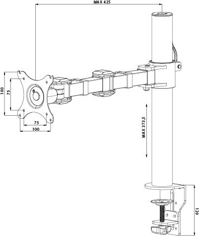 iiyama DS1001C-B1 skærmbeslag og -stativer 81,3 cm (32") Skrivebord Sort