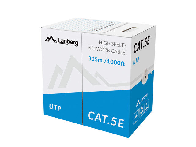 Lanberg LCU5-11CC-0305-S netværkskabel Grå 305 m Cat5e U/UTP (UTP)