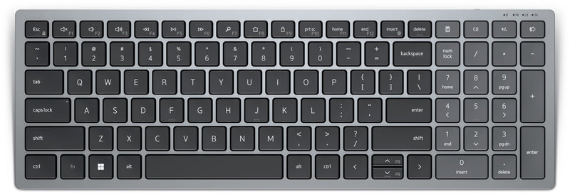 DELL KB740 tastatur Kontor RF trådløs + Bluetooth QWERTZ Tysk Grå, Sort
