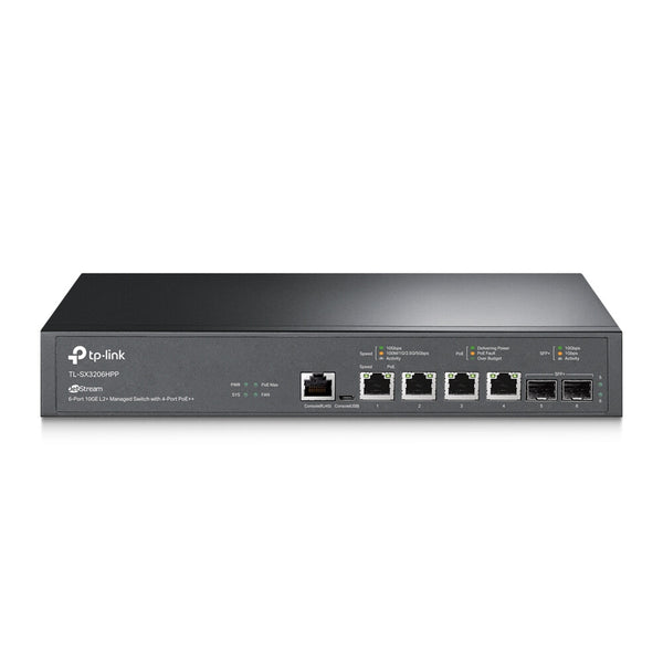 TP-Link JetStream TL-SX3206HPP netværksswitch Administreret L2+ 10G Ethernet (100/1000/10000) Strøm over Ethernet (PoE) Sort