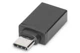 Digitus AK-300506-000-S kabel kønsskifter USB C USB A Sort