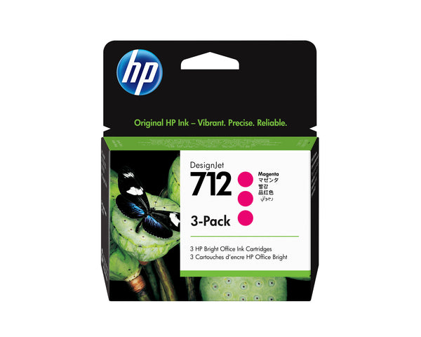 HP 712 DesignJet-blækpatron, magenta, 3 stk., 29 ml