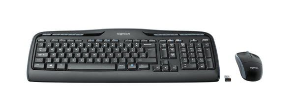 Logitech MK330 tastatur Mus inkluderet Kontor USB QWERTZ Tysk Sort