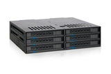 Icy Dock MB326SP-B disk array 0 TB Stativ (1U) Sort